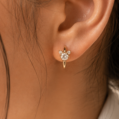 Luna Fauna Diamond Huggie Earrings