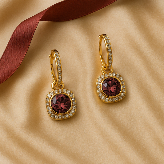 Burgundy Aura Halo Drops