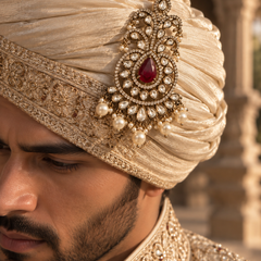 Ruhan Ruby Kundan Men’s Kalgi