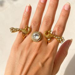 Mayura Two-Finger Statement Ring