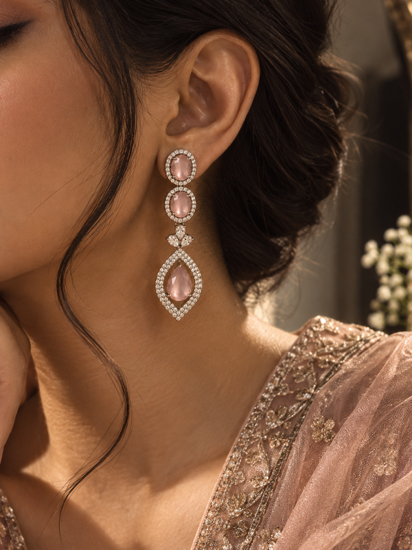 Aurelia Blush Drop Earrings