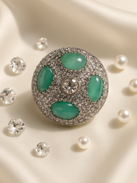 Emerald Orbit Diamond Ring