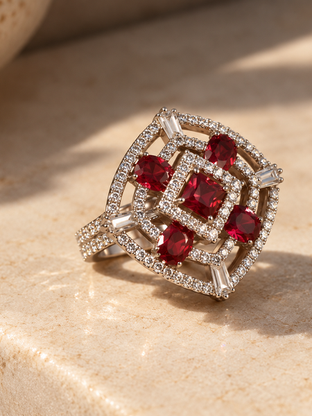 Ruby Aabha Statement Ring