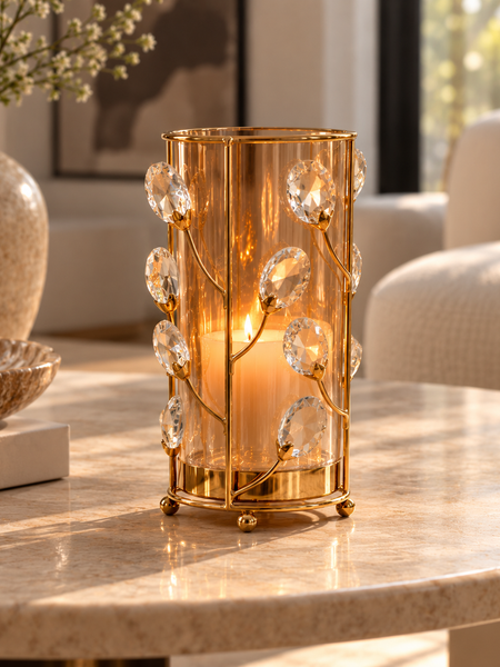 Crystal Vine Petite Hurricane Candle Holder