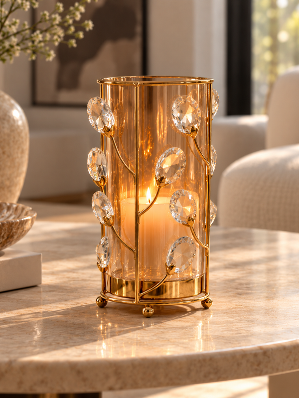 Crystal Vine Petite Hurricane Candle Holder