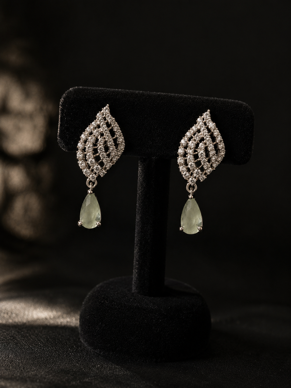 Meher Sage Drop Earrings