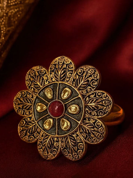 Rani Kalika Meenakari Ring