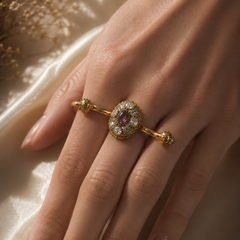 Aurelia Rose Two-Finger Statement Ring