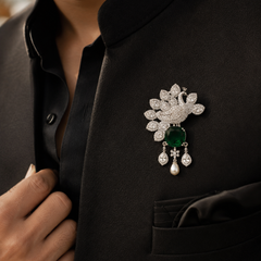 The Emerald Mayura Statement Brooch