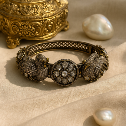 Regal Swan Kundan Heritage Bangle