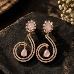 Rosé Celeste Crystal Drop Earrings