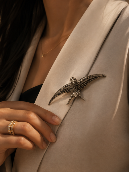 Midnight Soaring Brooch