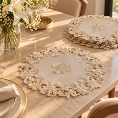Meher Ornate Floral Table Mats – Set of 6