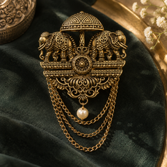 Rajvansh Royal Elephant Brooch