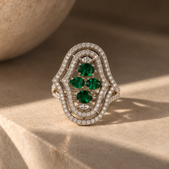 Emerald Noor Statement Ring