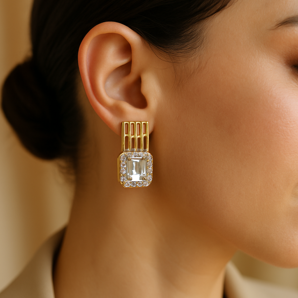 Emerald Radiance Stud Earrings