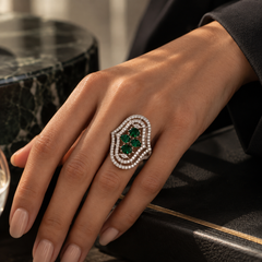 Emerald Noor Statement Ring
