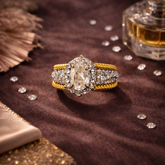 Elysian Oval Halo Ring