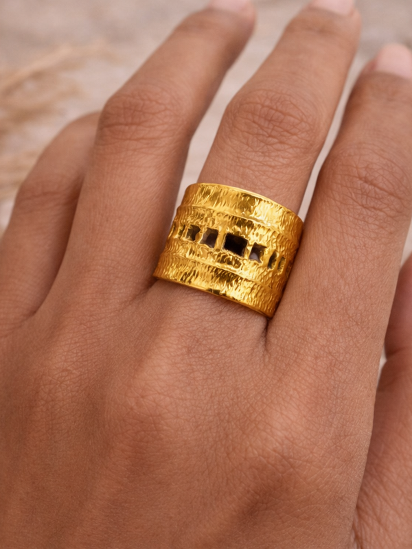 Auric Hammered Band Ring