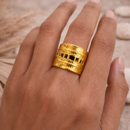 Auric Hammered Band Ring