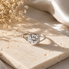 Solitaire Split Band Ring