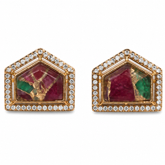 Mosaic Ruby Statement Studs