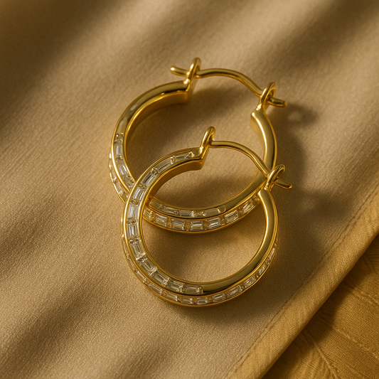 Luminara Baguette Diamond Hoops
