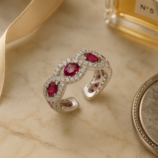 Crimson Royale Ruby Band Ring