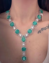 Aqua Glint Diamond Necklace Set