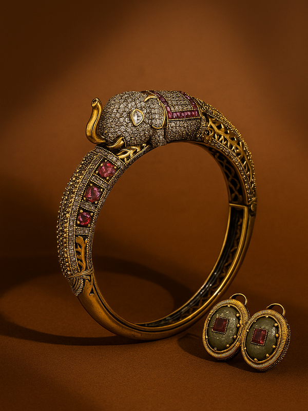 Ruby Kundan Heritage Bangle