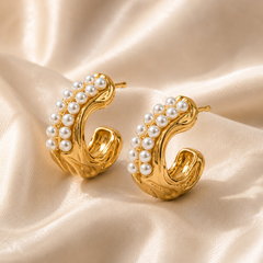 Pearl Hoop Earrings
