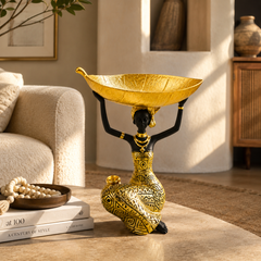The Golden Gatherer Decorative Bowl Sculpture