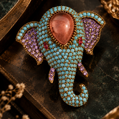 Aira Elephant Brooch