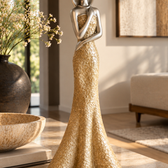 Noor – Poised Mirror Woman Sculpture