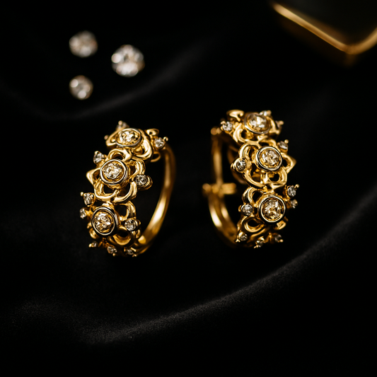 Celeste Diamond Cluster Hoops
