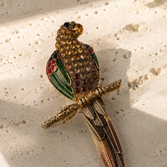 Aurelia Parrot Brooch