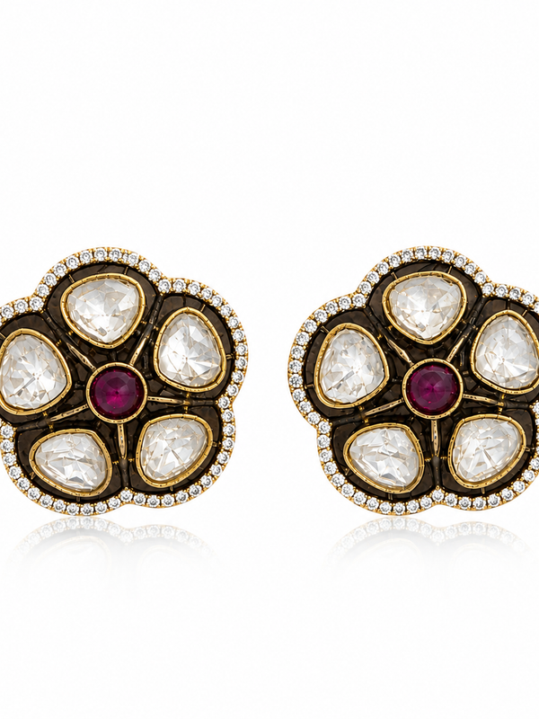 Gulnaar Polki Stud Earrings
