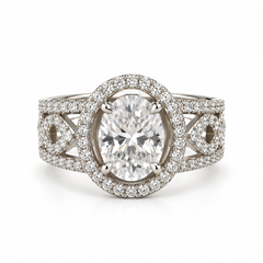 Aurelia Oval Halo Statement Ring