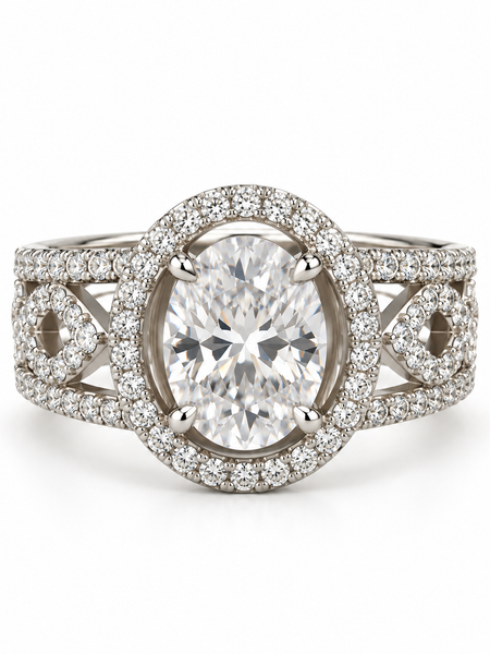 Aurelia Oval Halo Statement Ring
