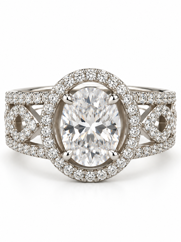 Aurelia Oval Halo Statement Ring