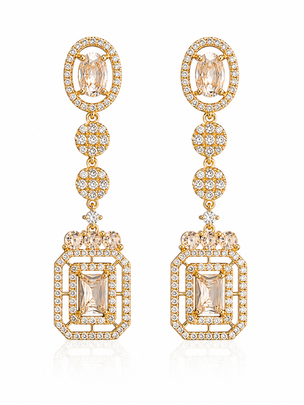 Aurelia Champagne Drop Earrings