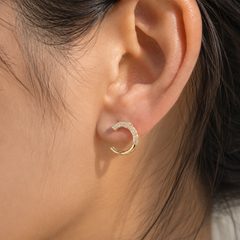 Nova Pavé Circle Stud Earrings