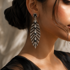 Noira Feather Statement Earrings