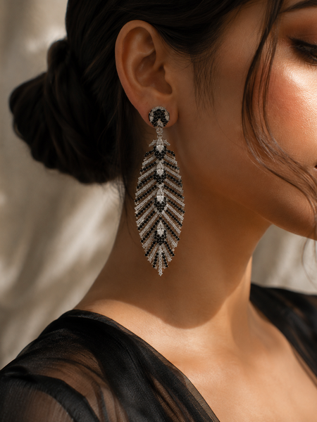Noira Feather Statement Earrings