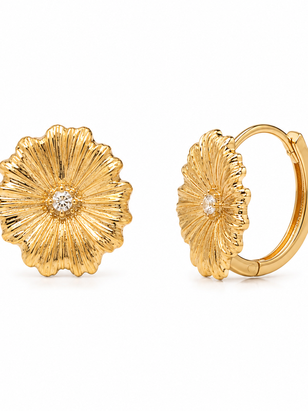 Soleil Bloom Hoop Earrings