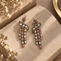 Roshanara Blush Polki Necklace & Earrings Set