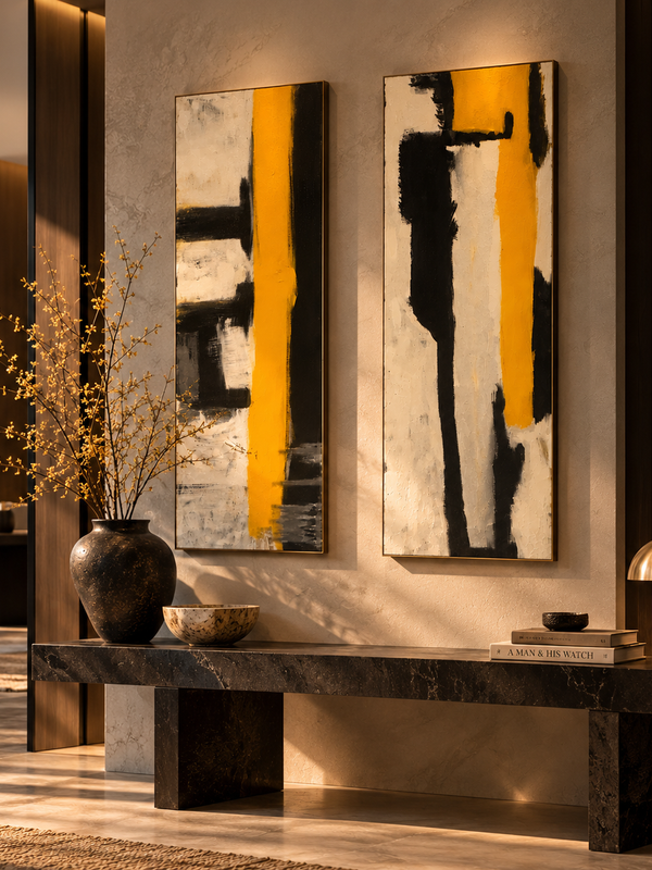 Between the Lines — Abstract Wall Art, Set of 2
