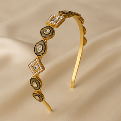 Heritage Kundan & Pearl Statement Headband