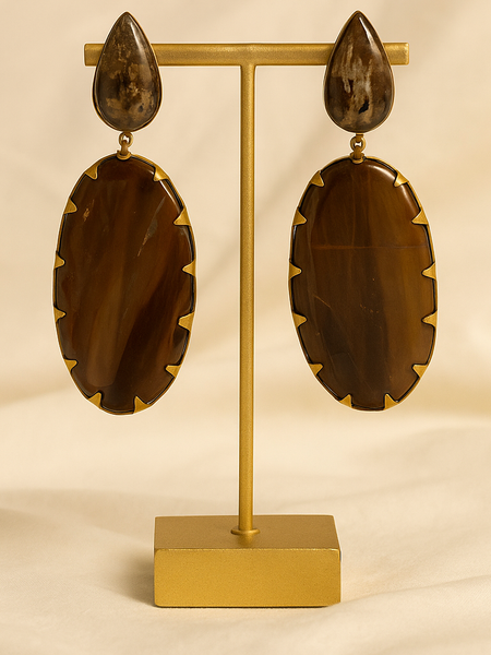 Aaral Earthstone Statement Earrings