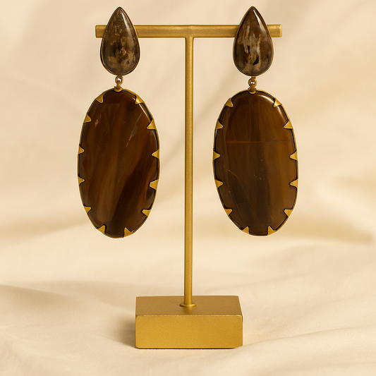 Aaral Earthstone Statement Earrings